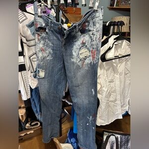 Fade to Blue Distressed Blue Jeans